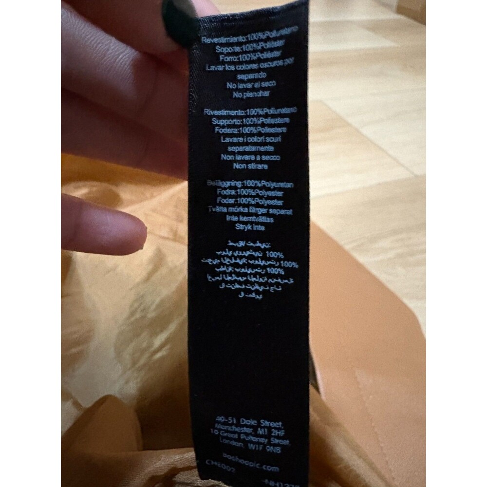 Nasty Gal Collection Faux Leather Blazer Jacket Tan Brown Size US 10 Lined - Picture 12 of 16